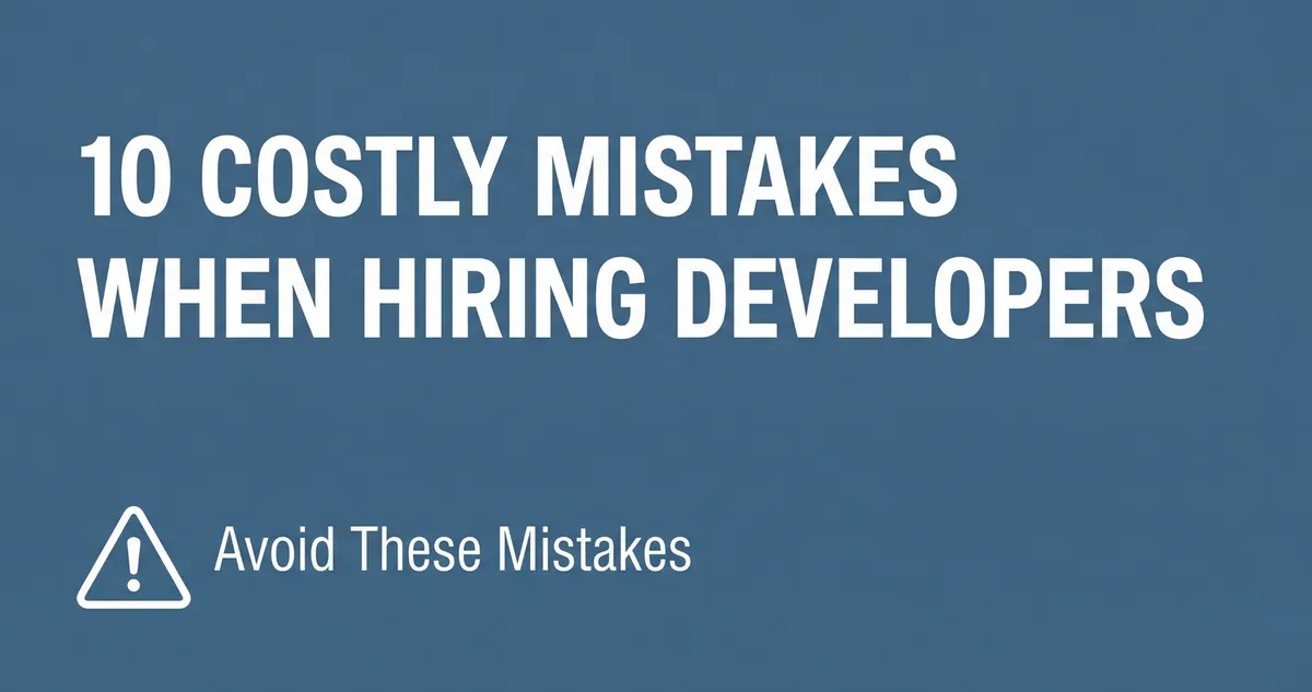 10 Costly Mistakes Startups Make When Hiring a Development Team (and How to Avoid Them)